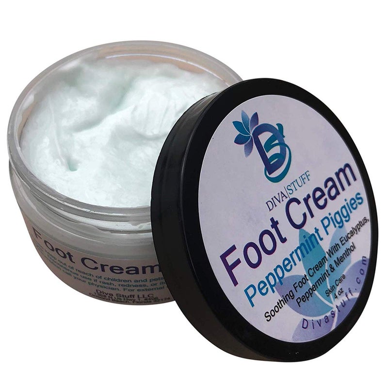 Diva Stuff Peppermint Piggies Soothing Foot Cream w/Eucalyptus, Peppermint & Menthol - Image 2