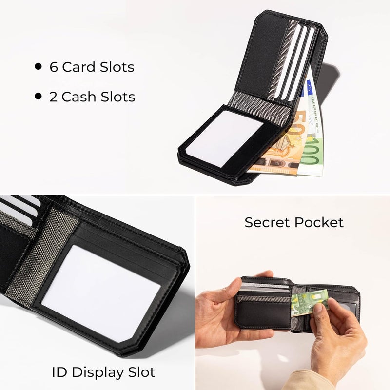 scarters Men Nylon Abundance Infinite Wallet Rfid Protected Mindful Microfibre 6 Card Slots & 2 Hidden Pockets Grey - Image 4