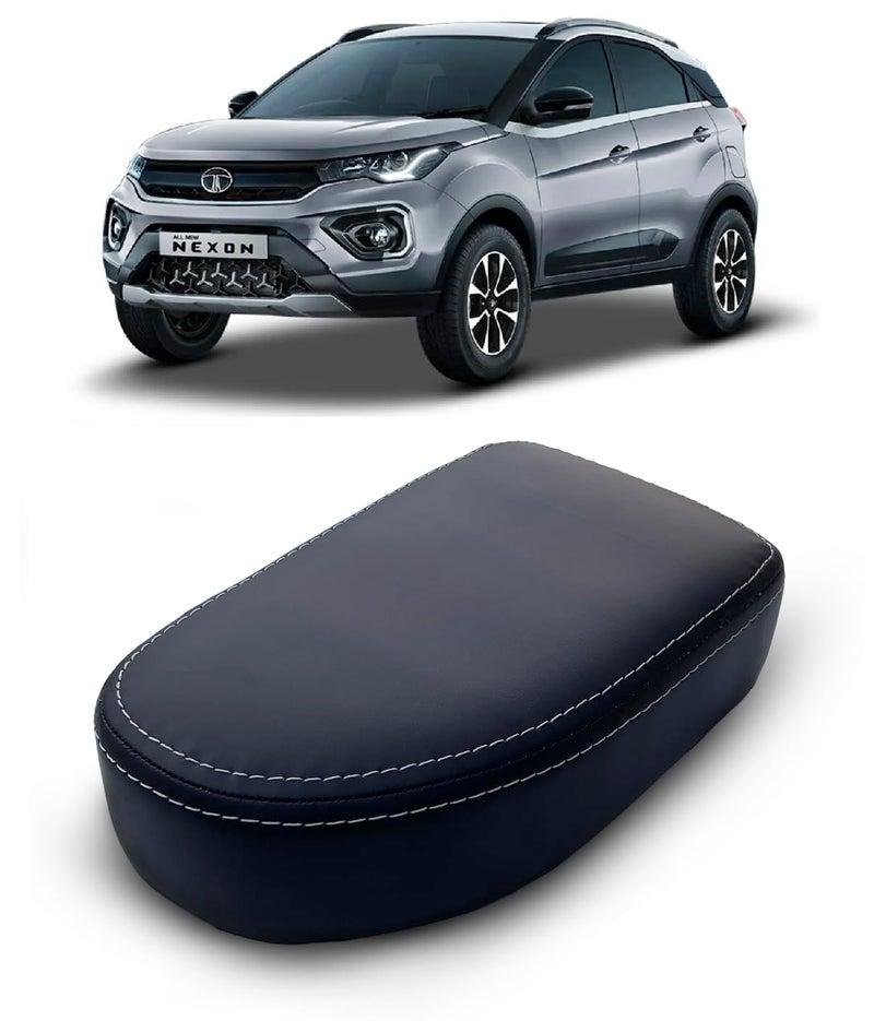 Carigiri OEM Type Small Size Armrest For Tata Nexon/Nexon Ev/Nexon Ev Max/Nexon Facelift/Punch Ev Adventure (Double Stitching,Nappa Leatherette)(All Models & Variants) (Small) - Image 1