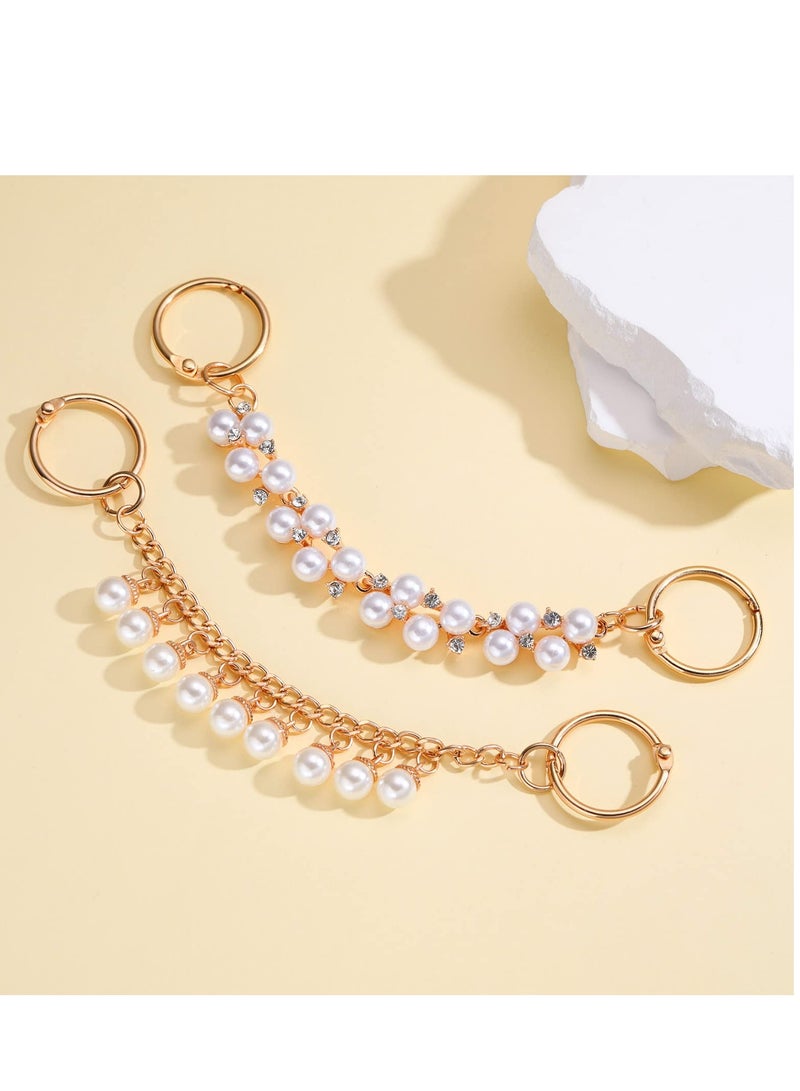 Excefore 18 Pcs Bling Shoe Charms for Croc, Rhinestones Croc Accessories Charms, DIY Flower Pearl Charm Accessories, Suitable for Crocs for Adult, Party Favors Birthday Gifts - Image 5