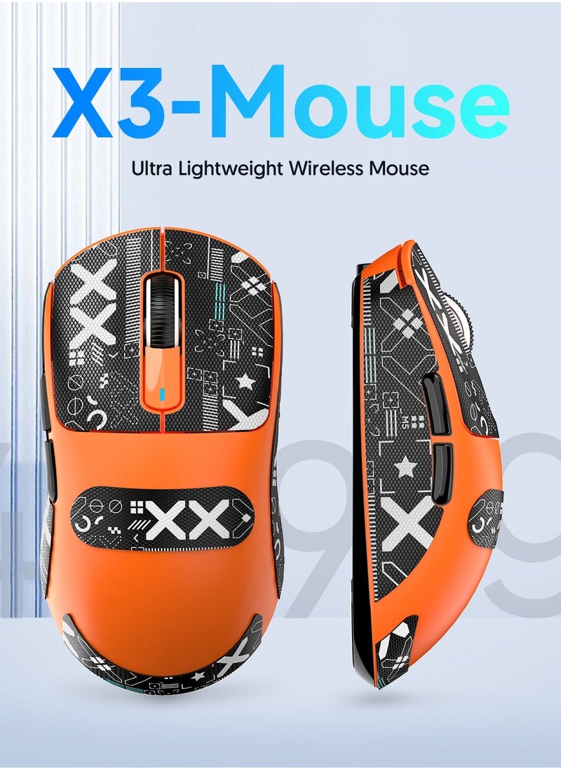 Attack Shark - X3 Lightweight Wireless Gaming Mouse with Tri-Mode 2.4G/USB-C Wired/Bluetooth,Up to 26K DPI, PAW3395 Optical Sensor,5 programmable Buttons for PC/Laptop/Win/Mac - Image 1