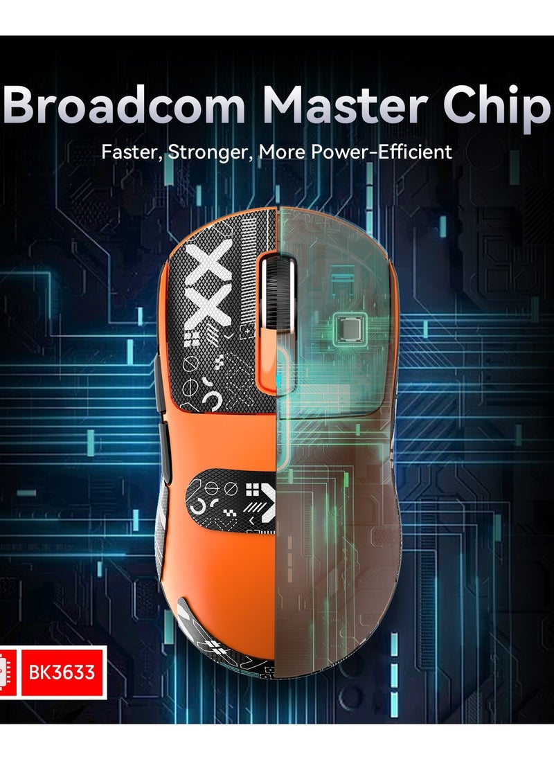 Attack Shark - X3 Lightweight Wireless Gaming Mouse with Tri-Mode 2.4G/USB-C Wired/Bluetooth,Up to 26K DPI, PAW3395 Optical Sensor,5 programmable Buttons for PC/Laptop/Win/Mac - Image 1