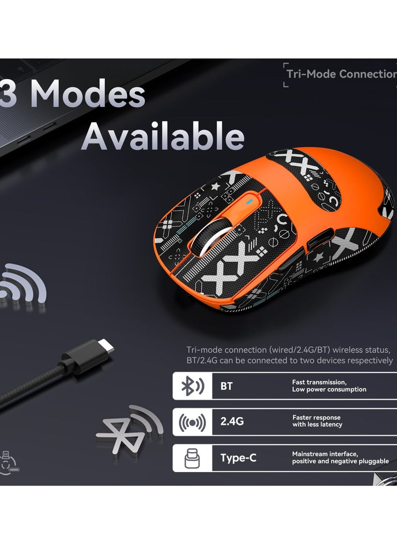 Attack Shark - X3 Lightweight Wireless Gaming Mouse with Tri-Mode 2.4G/USB-C Wired/Bluetooth,Up to 26K DPI, PAW3395 Optical Sensor,5 programmable Buttons for PC/Laptop/Win/Mac - Image 1