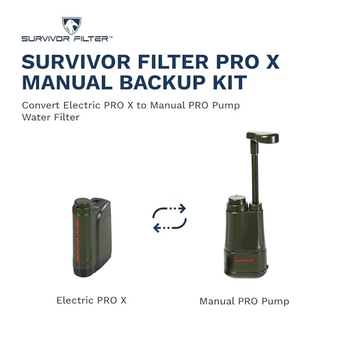 Survivor Filter - PRO X Electric Emergency Manual Back Up Kit | Housing and Parts Only - Filter Not Included - Includes Manual - Image 2