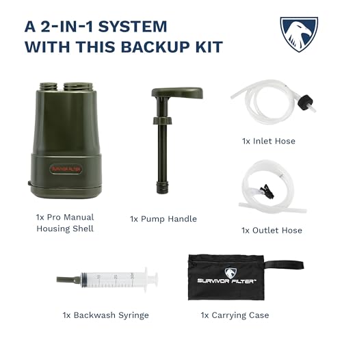 Survivor Filter - PRO X Electric Emergency Manual Back Up Kit | Housing and Parts Only - Filter Not Included - Includes Manual - Image 3