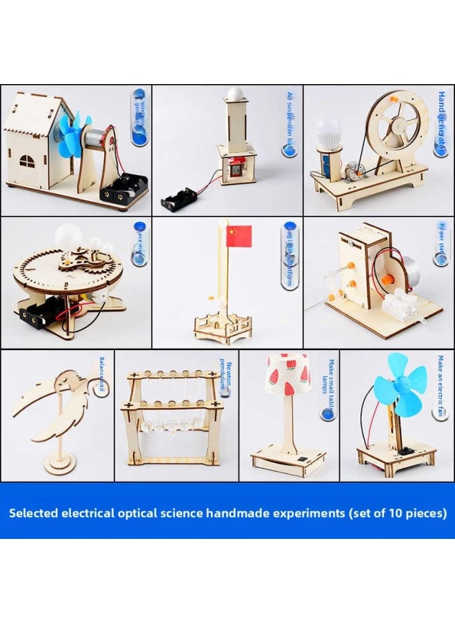 Science And Technology Small Production Small Invention Science Small Experiment Suit Motor Puzzle Diy Children Handmade Materials Primary School Students-Specifications:Selection Of Sea, Land And Air Science Handmade Experiments [4-piece Set]