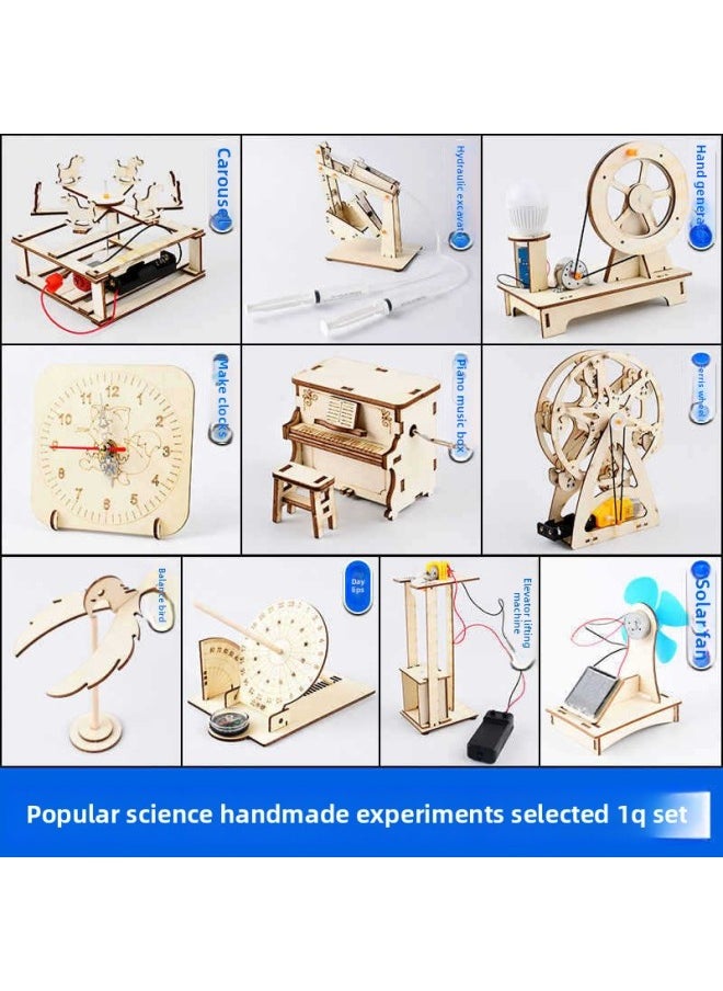 Science And Technology Small Production Small Invention Science Small Experiment Suit Motor Puzzle Diy Children Handmade Materials Primary School Students-Specifications:Selection Of Sea, Land And Air Science Handmade Experiments [4-piece Set]
