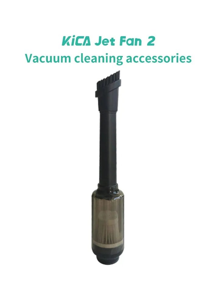 KICA Jet Fan 2 With Vacuum KIT, Multifunctional Blowing Suction Integrated Vacuum Vacuum Cleaning, for Keyboard, Computer, house cleaning, etc. (Black)