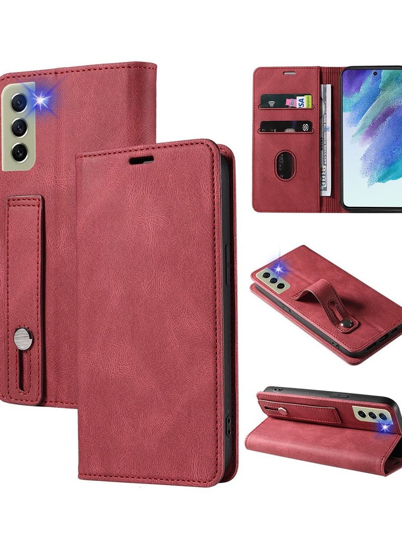 Loquat Suitable For Samsung Solid Color Magnetic Flip Leather Case - Image 1