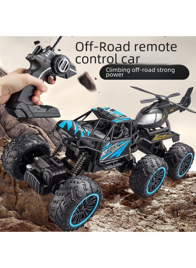 Oversized Children's Remote Control Car Toy Charging Six-wheel Remote Control Toy Car Climbing Off-road Vehicle Remote Control Car Wholesale-Color:Blue Climbing Car-four-way Charging Version  - Image 2