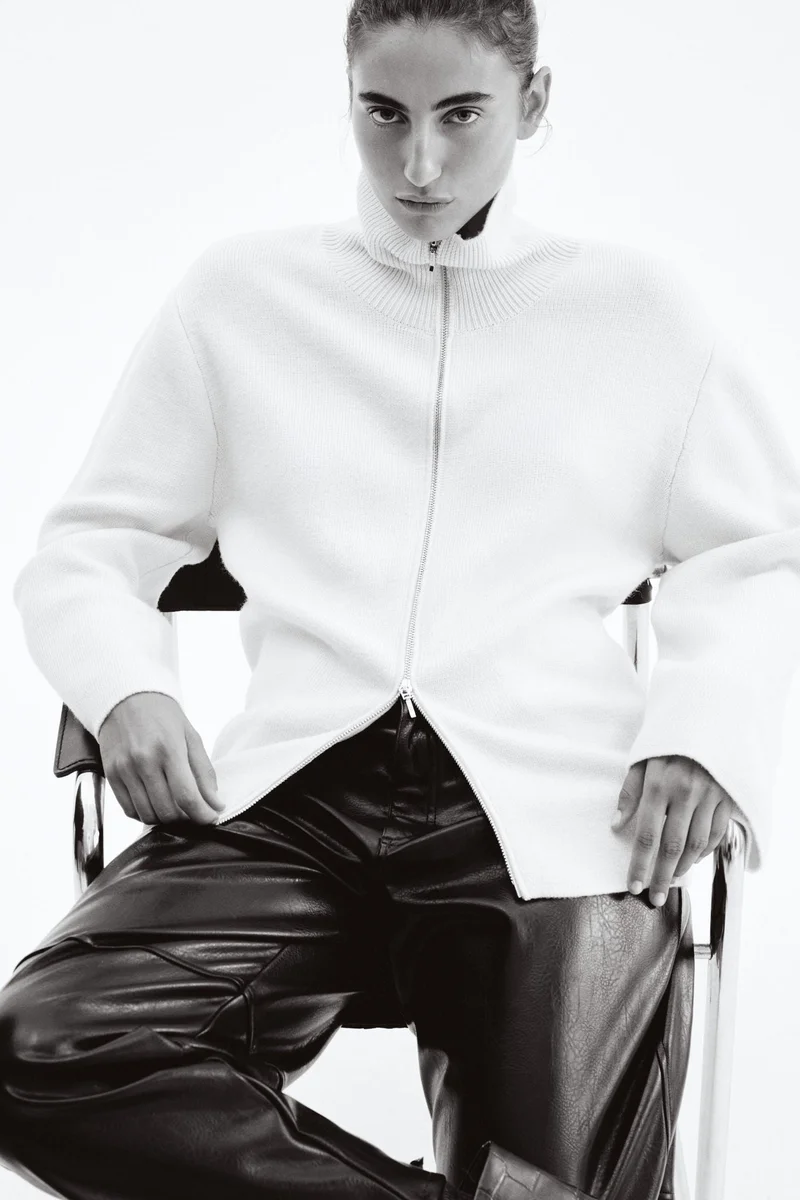 H&M Wool zip-through cardigan