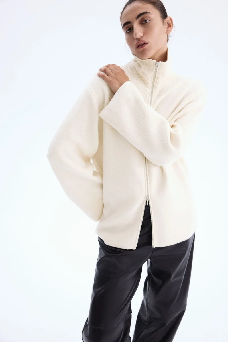 H&M Wool zip-through cardigan