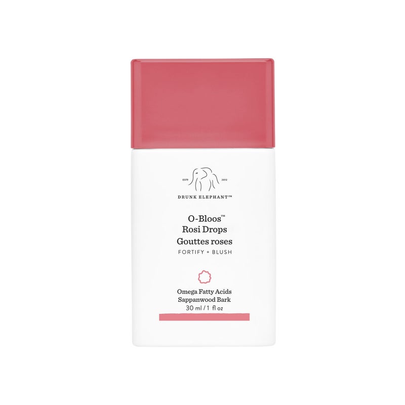 Drunk Elephant O-Bloos Rosi Drops - 30 ml/1 fl oz - Peachy-Pink Color Serum Drops - Clean Clinical Skincare - Cruelty-Free - Dermatologist-Tested - Free of Essential Oils, Silicones, and Fragrance - Image 1