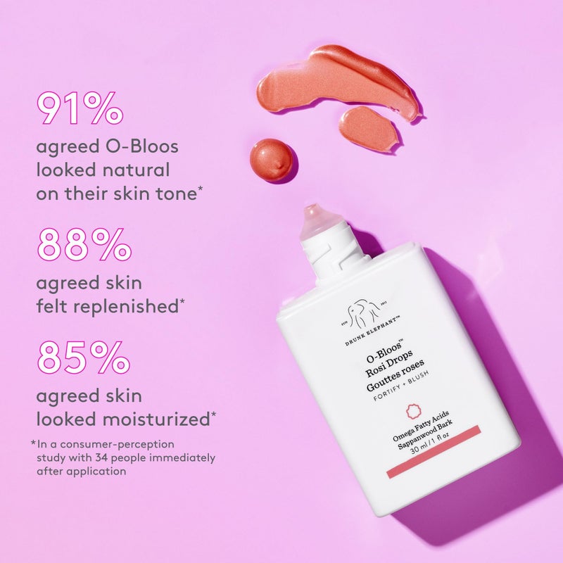 Drunk Elephant O-Bloos Rosi Drops - 30 ml/1 fl oz - Peachy-Pink Color Serum Drops - Clean Clinical Skincare - Cruelty-Free - Dermatologist-Tested - Free of Essential Oils, Silicones, and Fragrance - Image 3