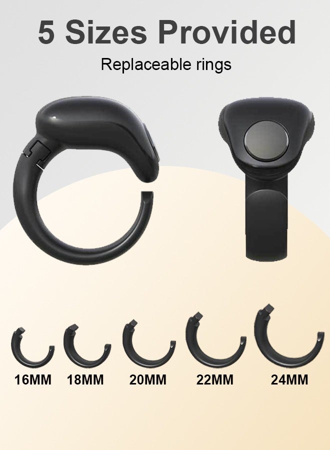 WESLAMIC Tasbih Zikr Smart Ring, Adjustable Counter, Size (16,18,20,22,24mm), APP Support Digital Counter Prayer Reminder Ring, Waterproof Counter Zikr Ring(Black) - Image 3