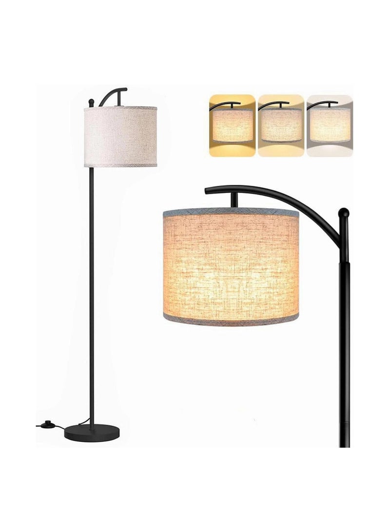 Dubkart Floor Lamps for Living Room with 3 Color Temperatures, Modern Standing Lamps with Linen Lampshade, Tall Lamps for Living Room, Bedroom, Office, Classroom, Dorm Room, Kids Room - Image 1
