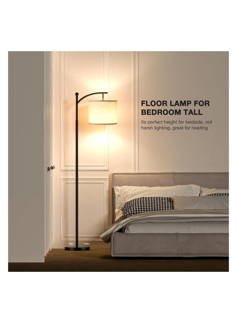 Dubkart Floor Lamps for Living Room with 3 Color Temperatures, Modern Standing Lamps with Linen Lampshade, Tall Lamps for Living Room, Bedroom, Office, Classroom, Dorm Room, Kids Room - Image 5