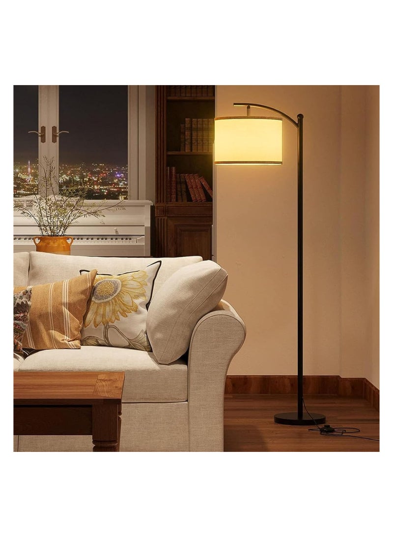 Dubkart Floor Lamps for Living Room with 3 Color Temperatures, Modern Standing Lamps with Linen Lampshade, Tall Lamps for Living Room, Bedroom, Office, Classroom, Dorm Room, Kids Room - Image 4