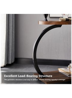 HXDream Coffee Table,Round Sofa Side Table,Double Layer C Shaped side table on wheels,coffee table for living room sofa,Suitable for study, living room, bedroom  - Image 4