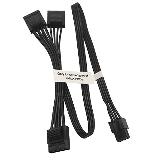 COMeap Molex Power Cable for EVGA PSUs, 6 Pin to 3X 4 Pin Molex Hard Drive Adapter Splitter for Some Specific Types of EVGA Power Supply 20-in(50cm) - Image 1