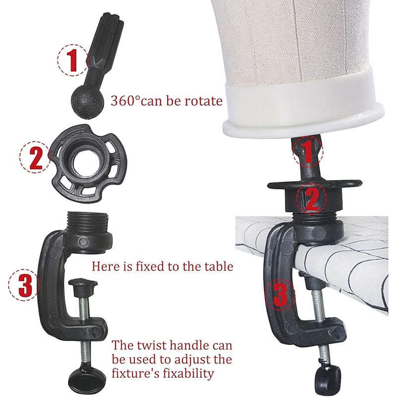 إكستريند رأس مانيكان من القماش الكتاني برأس دائري بطول 55.88 سم من إكستريند، شعر مستعار قابل للتخصيص، رأس مانيكان لتصفيف الشعر المستعار، إكسسوارات الشعر، شعر مستعار رأس مانيكان (55.88 سم) - Image 5