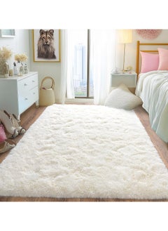 AUTOYSUR Rugs For Living Room,Soft Fluffy Area Rug Bedroom Living Room Shaggy Washable Anti-Skid Comfortable Large Rugs Indoor Modern Home Decor Floor Carpet (White)  - Image 4