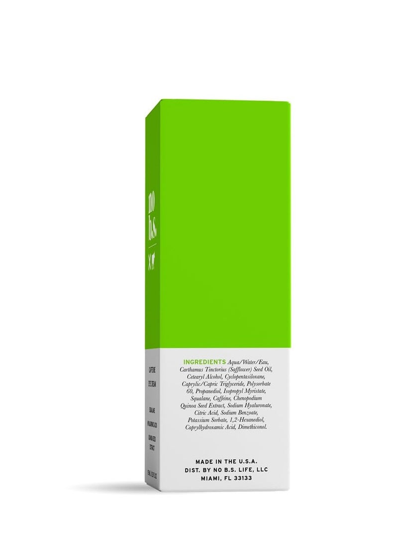 NO B. S. NO BAD STUFF No Bad Stuff - Caffeine Eye Cream with Pure Hyaluronic Acid & Plant Based Squalane Oil, Under Eye Cream for Dark Circles & Puffiness, Gluten Free, Vegan, Travel Size, 0.5 FL Oz  - Image 5