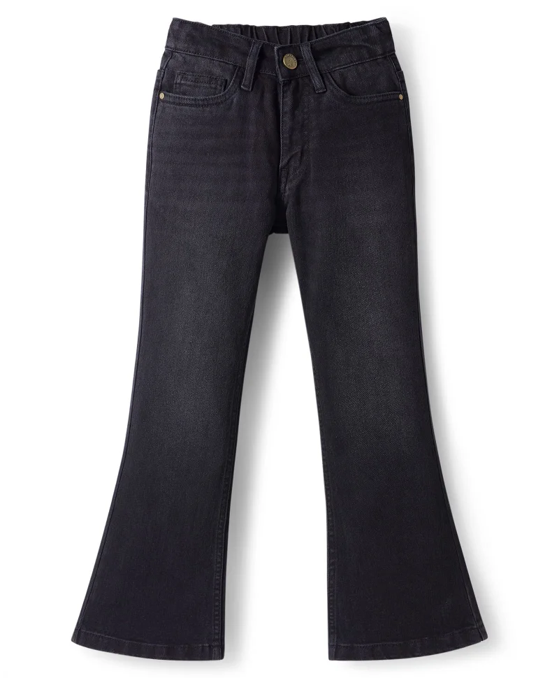 Pine Kids Pine Kids Denim Woven Full Length Boot Cut Jeans - Black