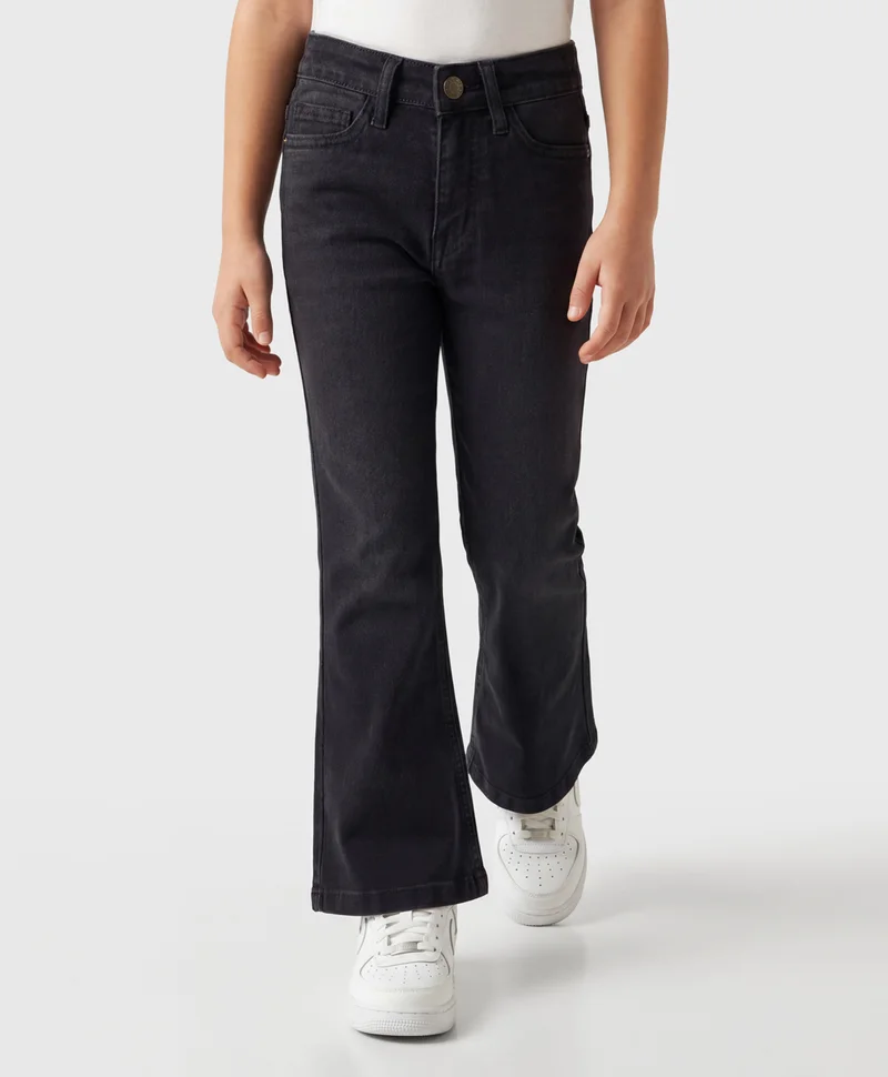 Pine Kids Pine Kids Denim Woven Full Length Boot Cut Jeans - Black