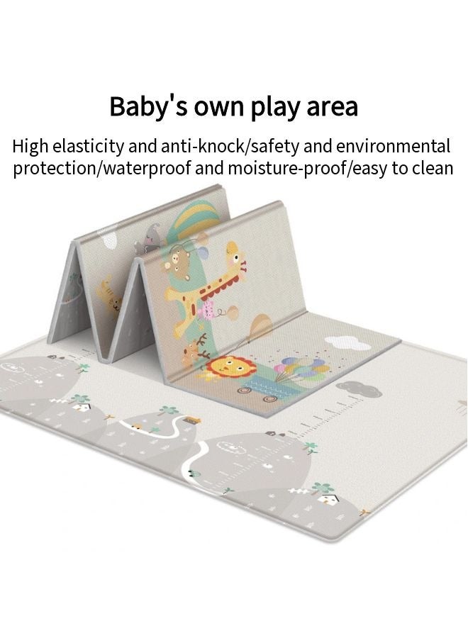 Vixplorn Large waterproof soft baby play mat, baby floor mat, foldable baby play mat, indoor and outdoor reinforced crawling mat, suitable for home, kindergarten, outdoor and travel use (Size：200*180*1cm)  - Image 3