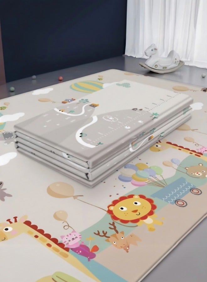 Vixplorn Large waterproof soft baby play mat, baby floor mat, foldable baby play mat, indoor and outdoor reinforced crawling mat, suitable for home, kindergarten, outdoor and travel use (Size：200*180*1cm)  - Image 2