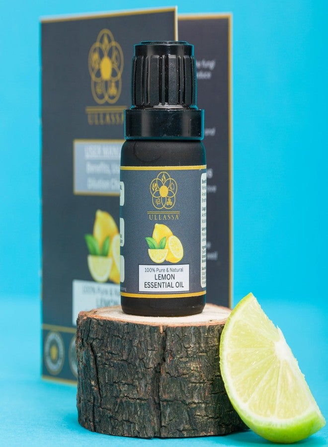 ULLASSA Lemon Essential Oil | Brightens Complexion, Combats Acne | Clears Dandruff | Uplifting & Energizing | For Oily Skin | 100% Pure & Natural | Citrus Limonum (Pack of 1) - Image 1
