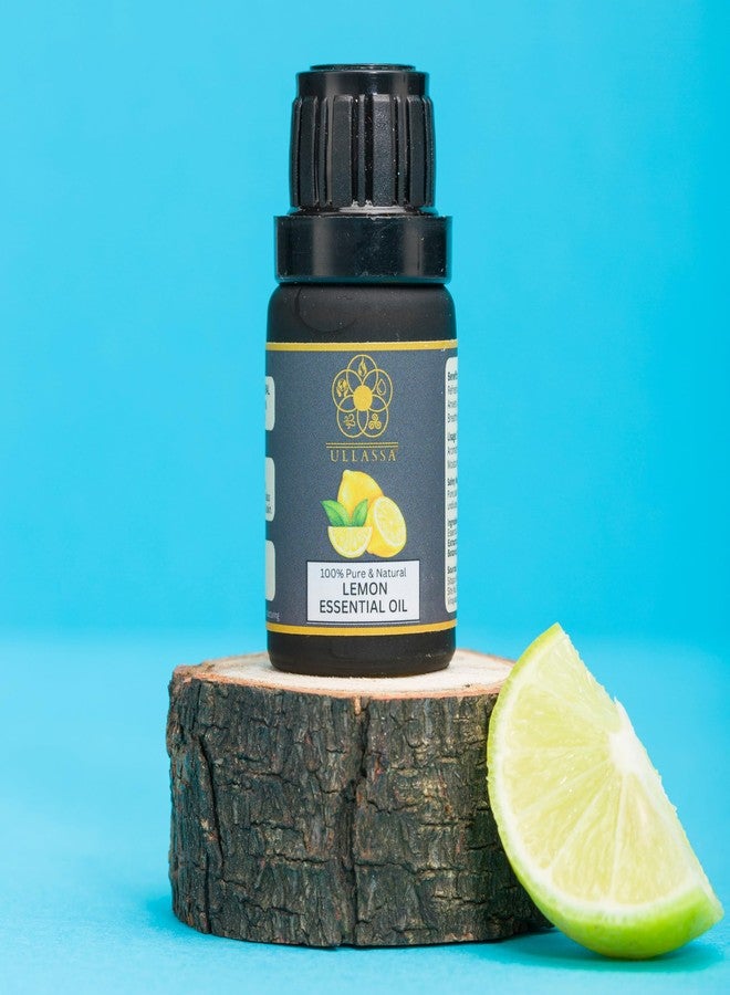 ULLASSA Lemon Essential Oil | Brightens Complexion, Combats Acne | Clears Dandruff | Uplifting & Energizing | For Oily Skin | 100% Pure & Natural | Citrus Limonum (Pack of 1) - Image 2