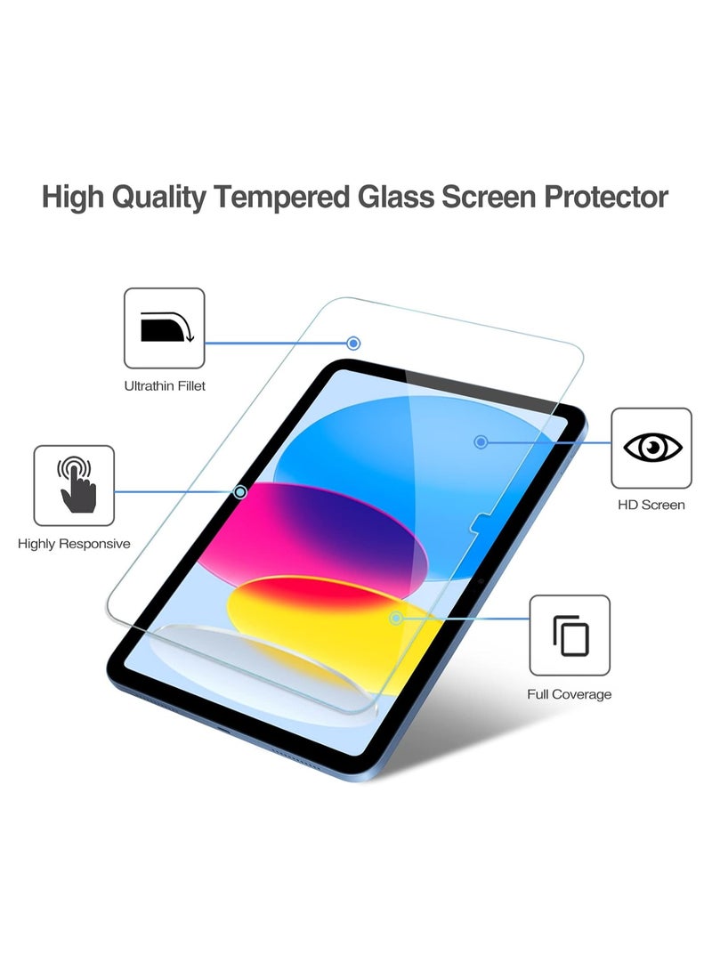 سان يي واقي شاشة لجهاز iPad A16 2025 من الجيل الحادي عشر/العاشر (2022) (11 بوصة/10.9 بوصة)، واقي شاشة من الزجاج المقوى الشفاف عالي الدقة - عبوة واحدة - Image 4