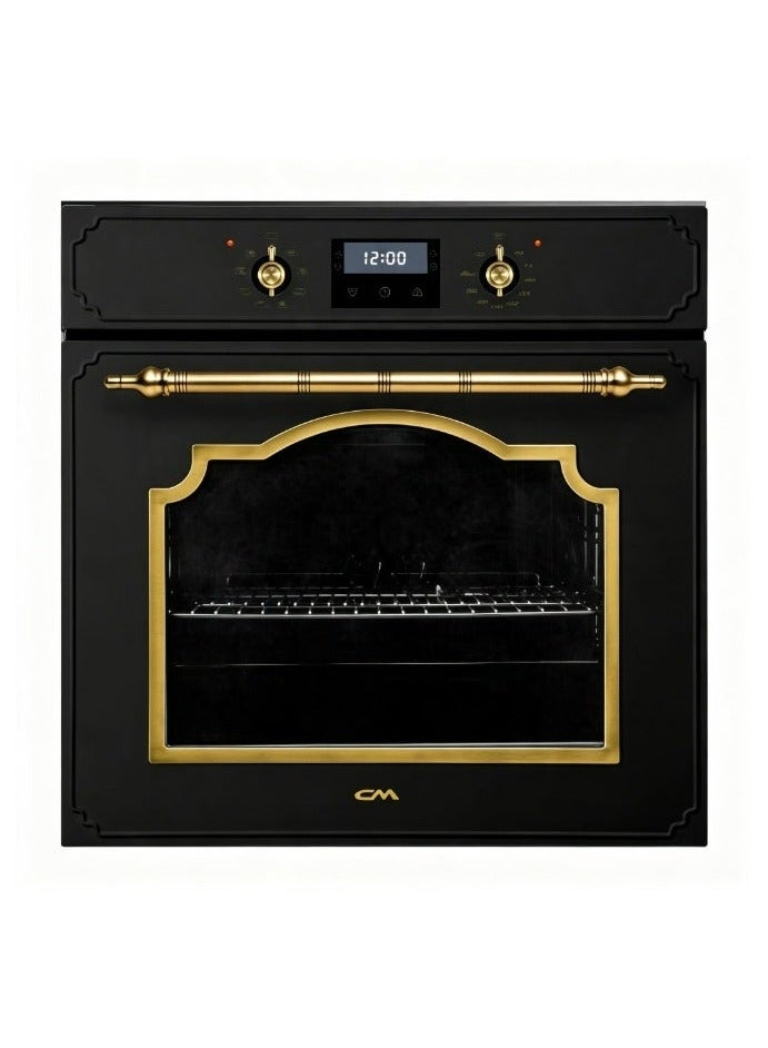 CM CLASSICO BLACK 60cm Built-In Electric Oven – 65L Capacity with 8 Cooking Functions, Fan-Assisted Cooking & Triple Glazed Door - Image 1