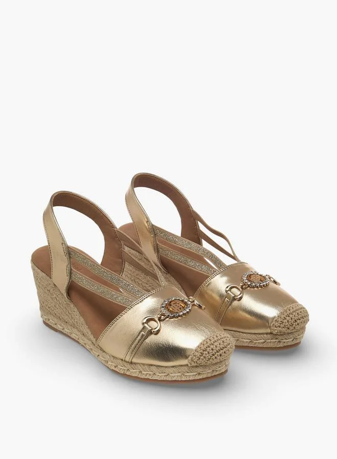 ببرمنة Women Wedge Heel Espadrille Slingback Shoes