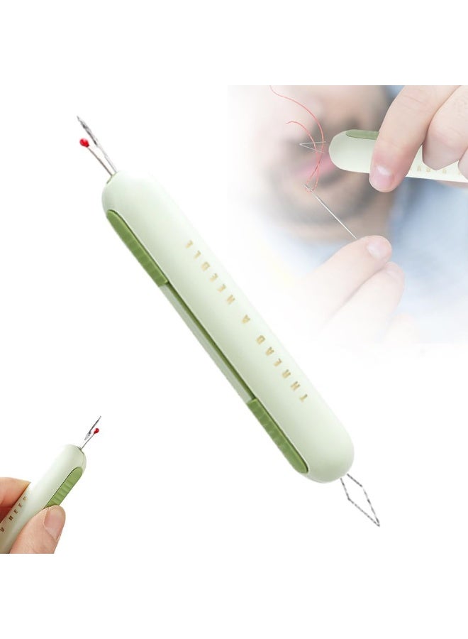 2 في 1 جهاز تمرير الإبرة وممزق الخياطة، أجهزة تمرير الإبرة وممزق الخياطة للخياطة، أداة تمرير الإبرة وممزق الخياطة لكبار السن وعشاق الخياطة - Image 1