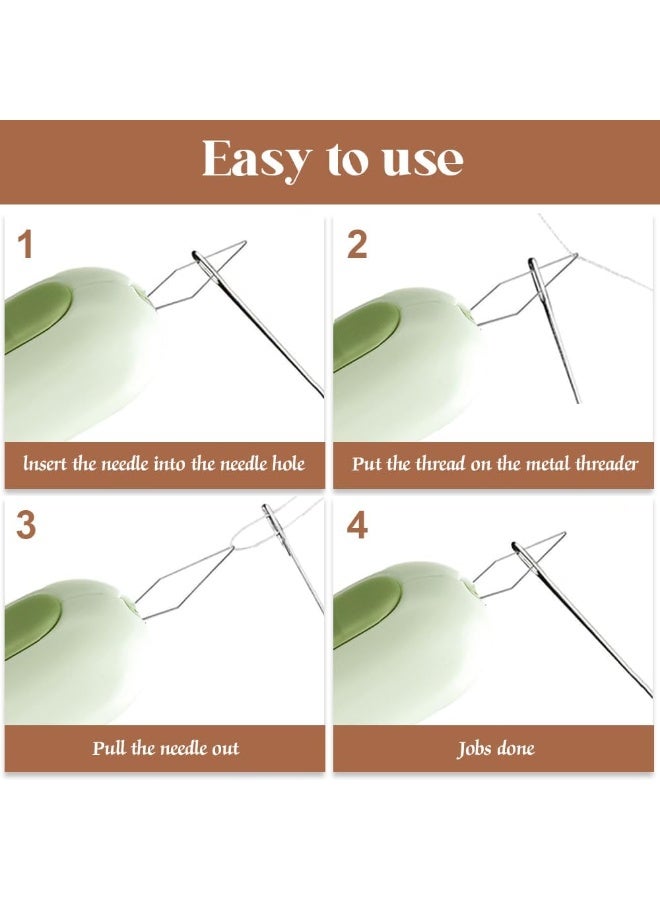 2 في 1 جهاز تمرير الإبرة وممزق الخياطة، أجهزة تمرير الإبرة وممزق الخياطة للخياطة، أداة تمرير الإبرة وممزق الخياطة لكبار السن وعشاق الخياطة - Image 4