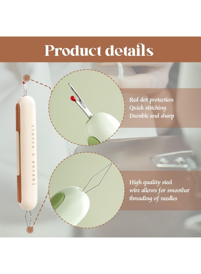 2 في 1 جهاز تمرير الإبرة وممزق الخياطة، أجهزة تمرير الإبرة وممزق الخياطة للخياطة، أداة تمرير الإبرة وممزق الخياطة لكبار السن وعشاق الخياطة - Image 3