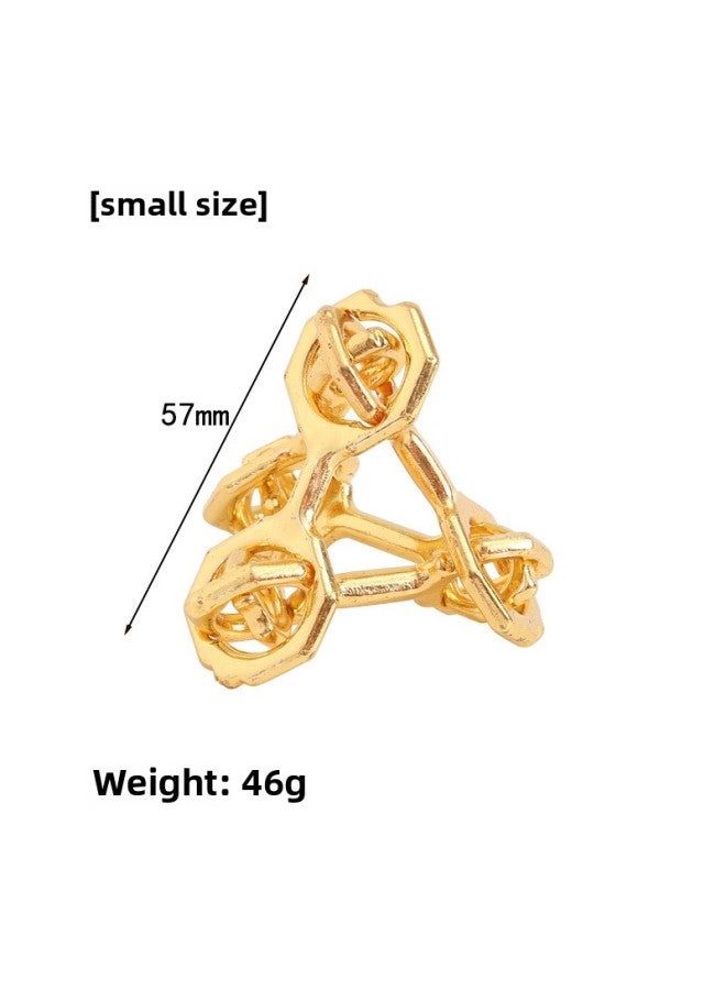 إسكدنيا 【حجم صغير】 ألعاب تعليمية من سبيكة الزنك لقفل كونغمينج لوبان ذات تسع سلاسل تعليمية لفتح الإبزيم اللون: 【حجم صغير】مثلث ثلاثي الأبعاد - Image 1