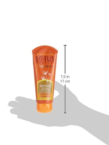 LOTUS HERBALS Lotus Safe Sun DeTan AfterSun Face Pack Horse chestnut extracts reduces Sun Tan Brightens Skin All skin types 100g  - Image 3
