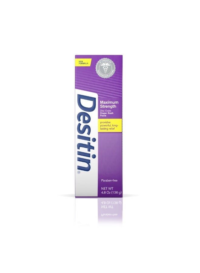 Desitin Maximum Strength Baby Diaper Rash Cream Zinc Oxide 4.8 Oz