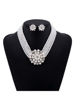 Al Aoyama Hepburn Style Faux Pearl Necklace Set Strand Ear clip or Stud Pin on Earrings  - Image 2