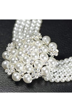 Al Aoyama Hepburn Style Faux Pearl Necklace Set Strand Ear clip or Stud Pin on Earrings  - Image 4
