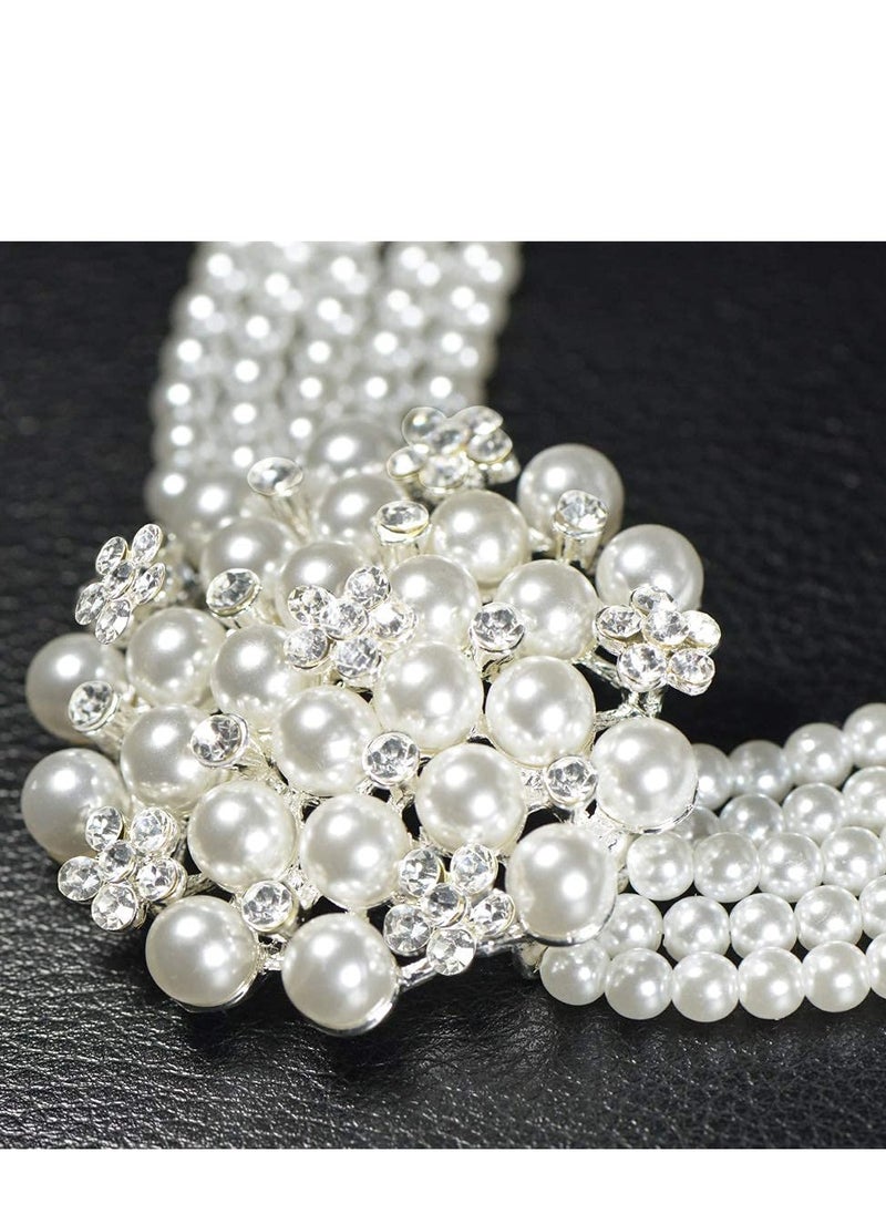 Al Aoyama Hepburn Style Faux Pearl Necklace Set Strand Ear clip or Stud Pin on Earrings  - Image 4