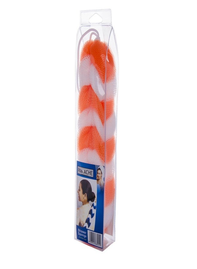 Panache Shower Sponge, Orange and White - Image 4