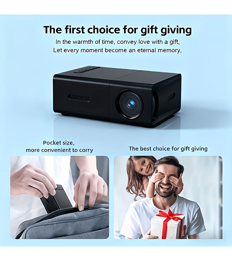 Mini Projector With Tilt Correction 180 Degree Rotation Built In Speaker Compatible USB HD Smartphones Laptops TVs Mobile Phone Projector - Image 4