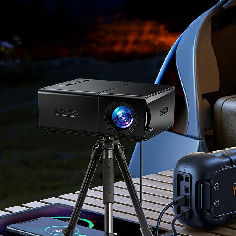 Mini Projector With Tilt Correction 180 Degree Rotation Built In Speaker Compatible USB HD Smartphones Laptops TVs Mobile Phone Projector - Image 2