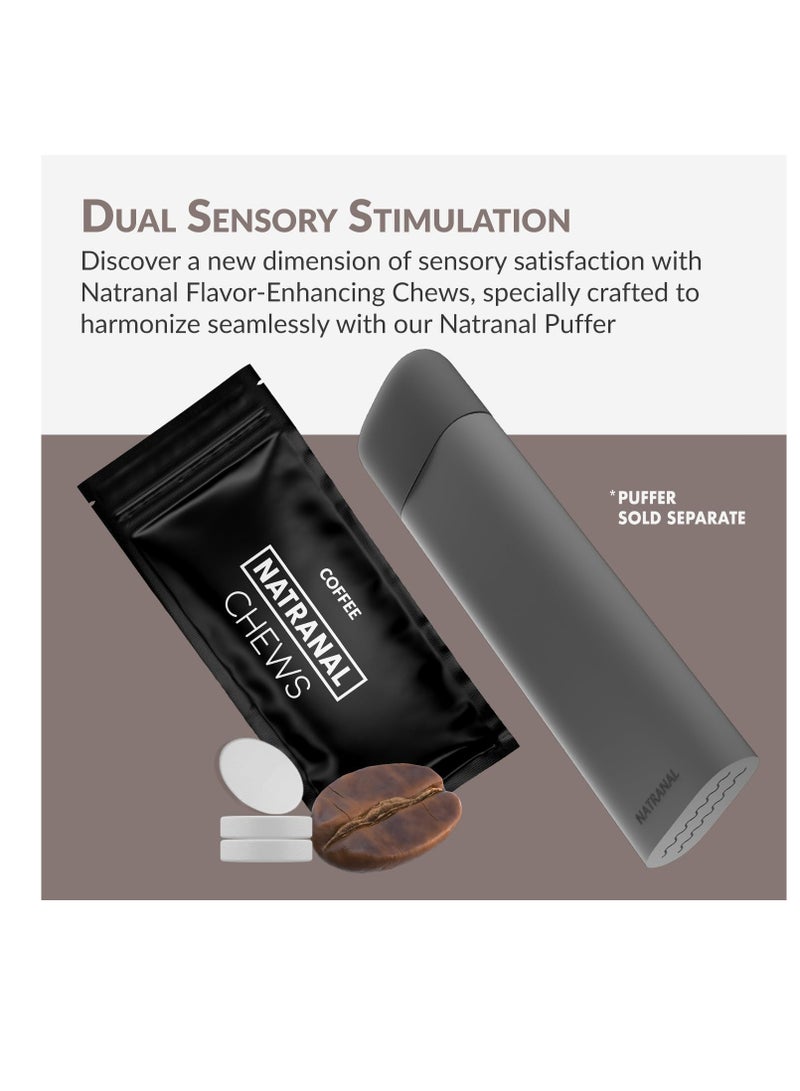 Natranal Roasted Coffee Bean Chew - Chewable Tablet to use Puffer - Chew Then Puff - Energizing Coffee Mint (20 Tablets) (Coffee) - Image 2