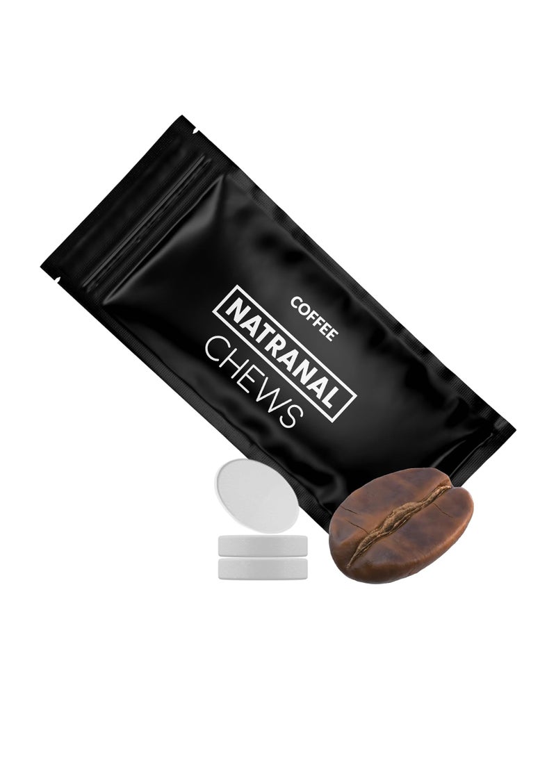 Natranal Roasted Coffee Bean Chew - Chewable Tablet to use Puffer - Chew Then Puff - Energizing Coffee Mint (20 Tablets) (Coffee) - Image 1